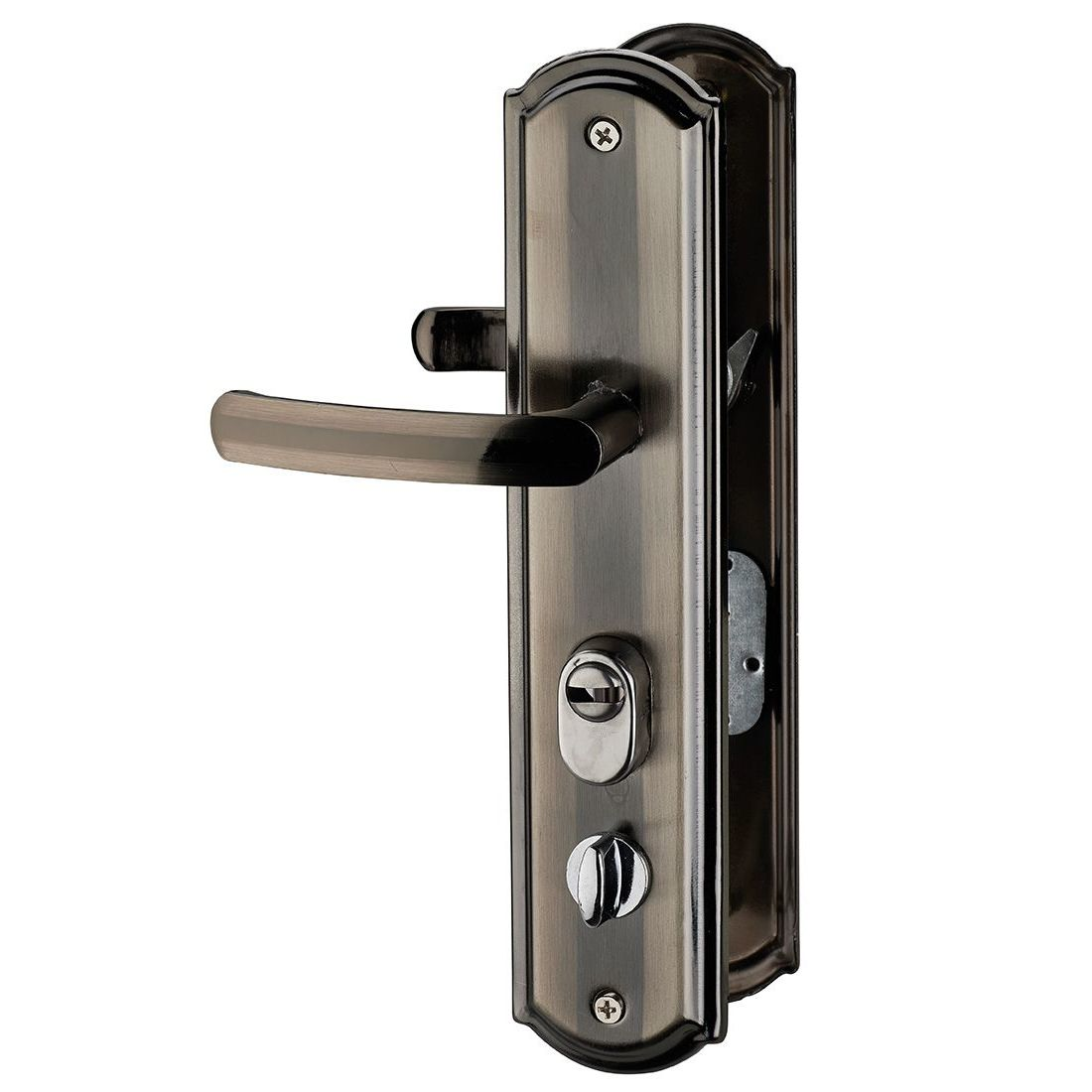 Maner cu sild pentru usa intrare, deschidere dreapta, aluminiu, argint ionizat