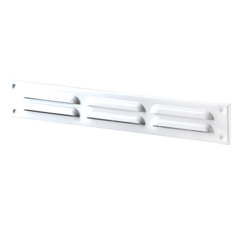 Grila metalica Vents, otel, alb, 305 x 90 mm