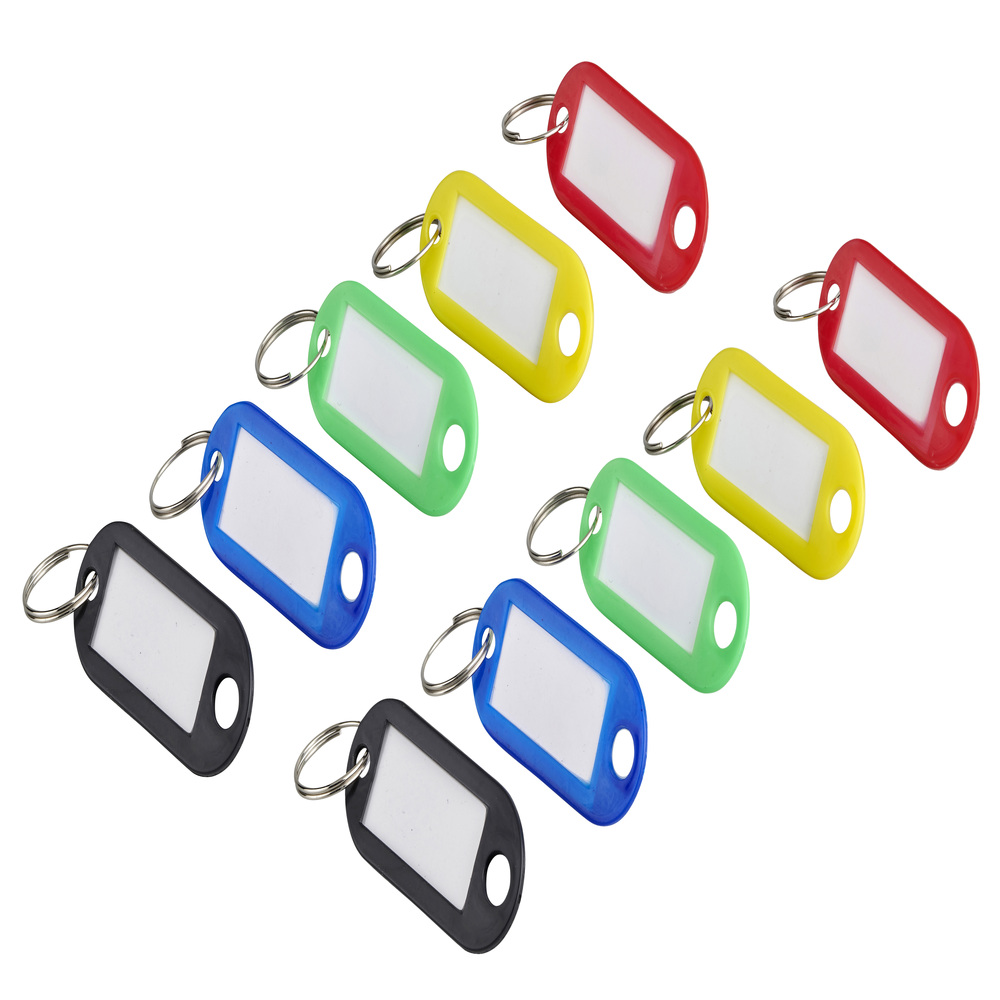 Set breloc cu eticheta, PVC, multicolor, 10 bucati