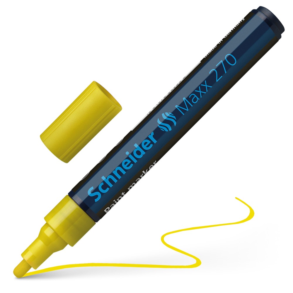 Marker cu vopsea Schneider 270, 1-3 mm, galben