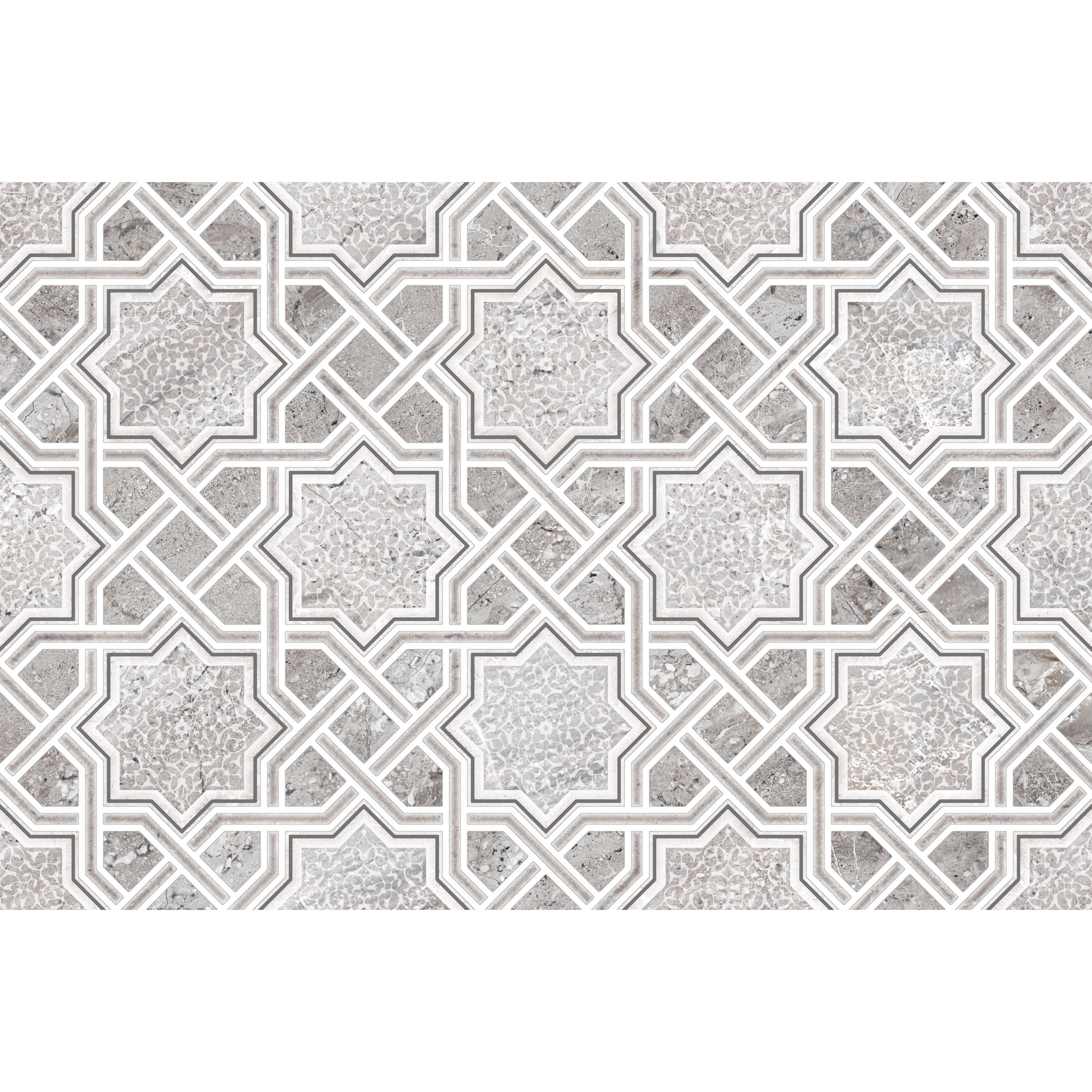 Faianta baie / bucatarie rectificata 115 HL 02, gri, lucios, model, 45 x 30 cm
