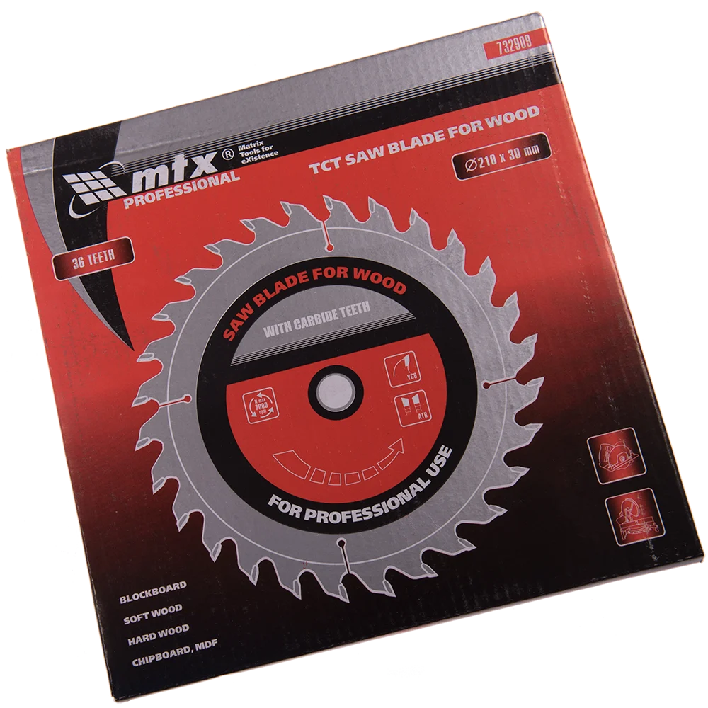 Disc pentru lemne, MTX Professional, 36 dinti, 210 х 30 mm