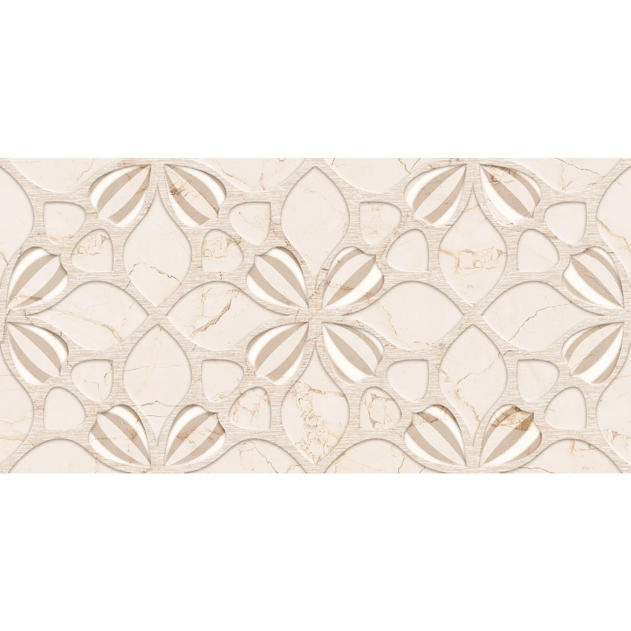 Faianta decorativa Yasmin Beige HL, glazurata, rectificata, bej, lucioasa, 30 x 60 cm