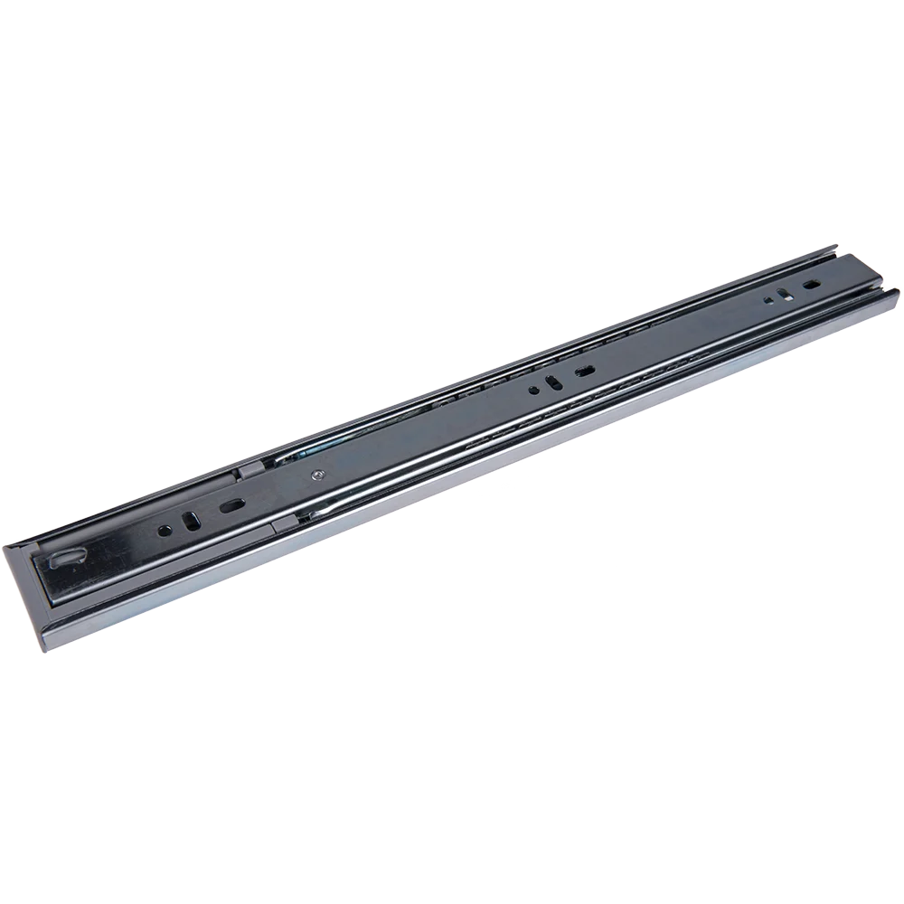 Glisiera TEKO cu bile si amortizor, zincat alb, extractie totala, 400 x 45 mm