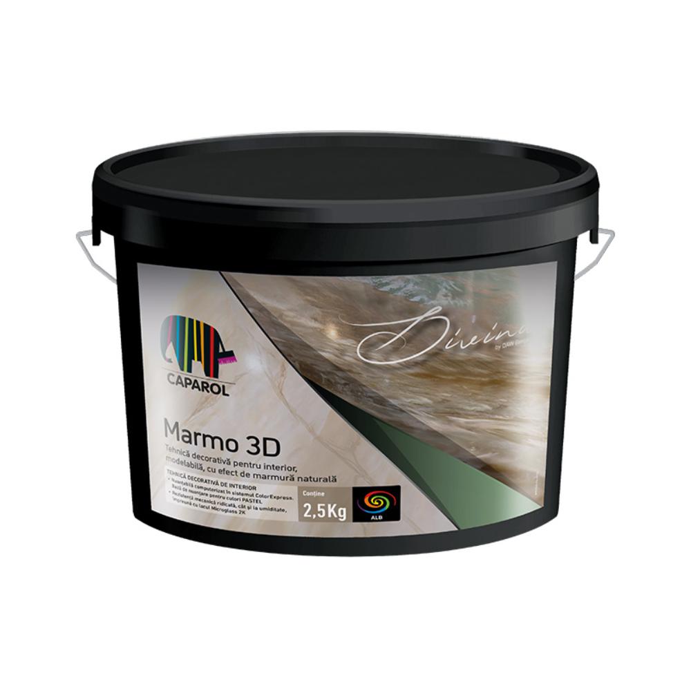 Masa de spaclu decorativa pentru interior Caparol Divina Marmo 3D, aspect marmura, 2.5 kg
