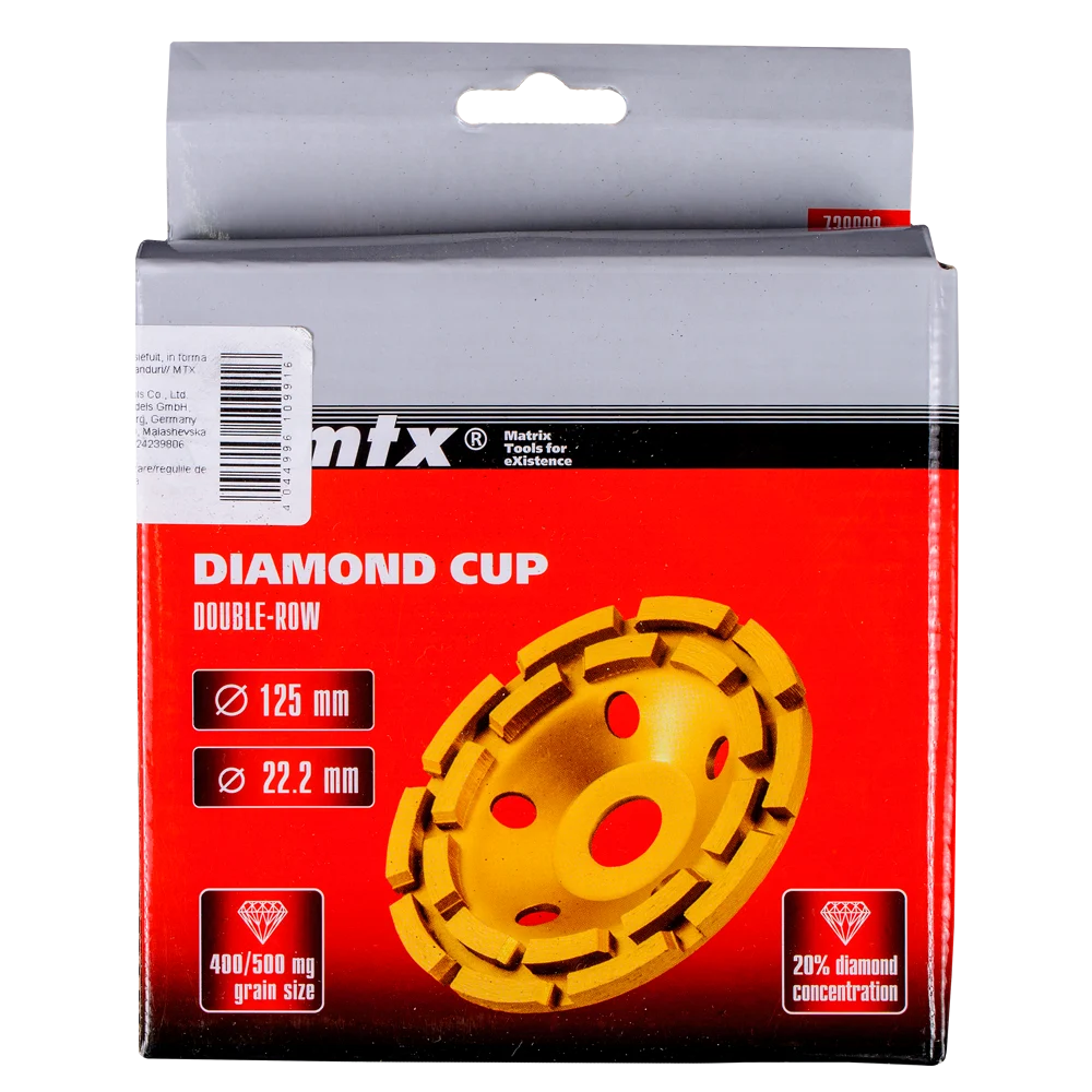 Disc diamantat slefuire beton, MTX Master, 125 x 22, 2 mm