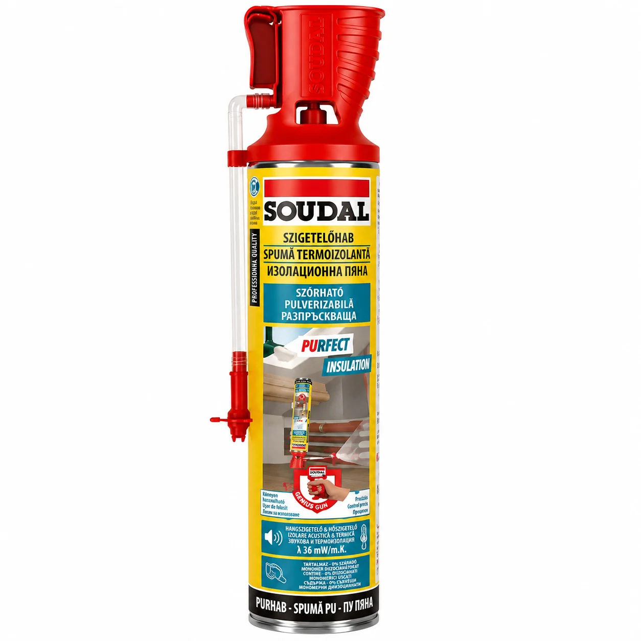 Spuma de termoizolatie pulverizabila Soudal Genius, 700 ml