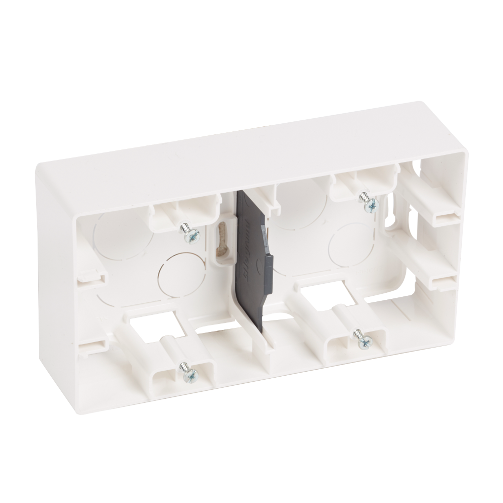 Doza Legrand Niloe 397862, 2 module, alb, montaj aparent