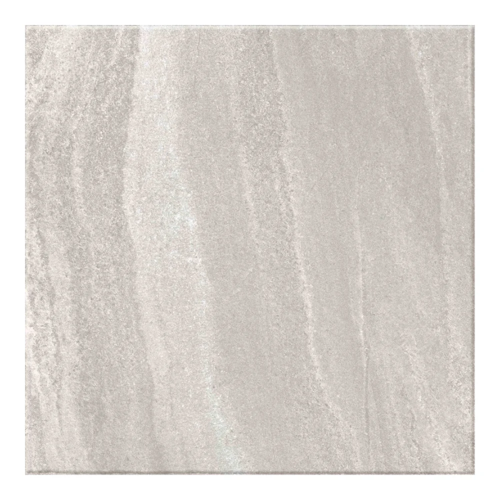 Gresie portelanata Kai Ceramics Santana gri mat, aspect de piatra, patrata, grosime 8,5mm, 60 x 60 cm