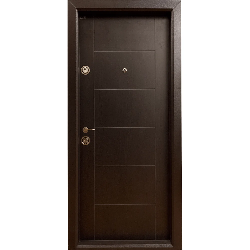 Usa metalica de intrare in apartament Arta Door 304, MDF laminat, deschidere dreapta, culoare wenge,  880 x 2010 mm