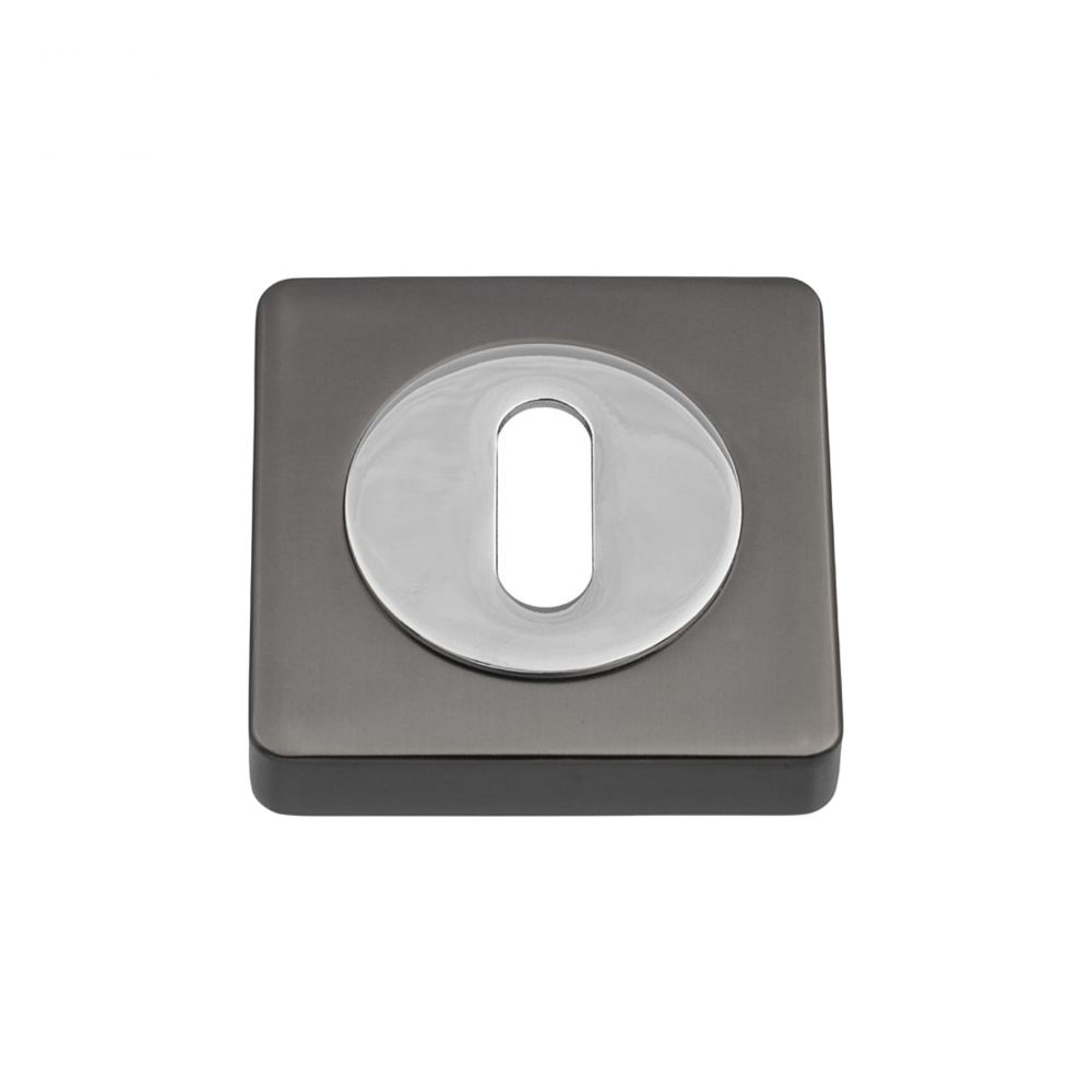 Rozeta pentru cheie Gamet, patrata, zamac, crom, 52 x 52 mm