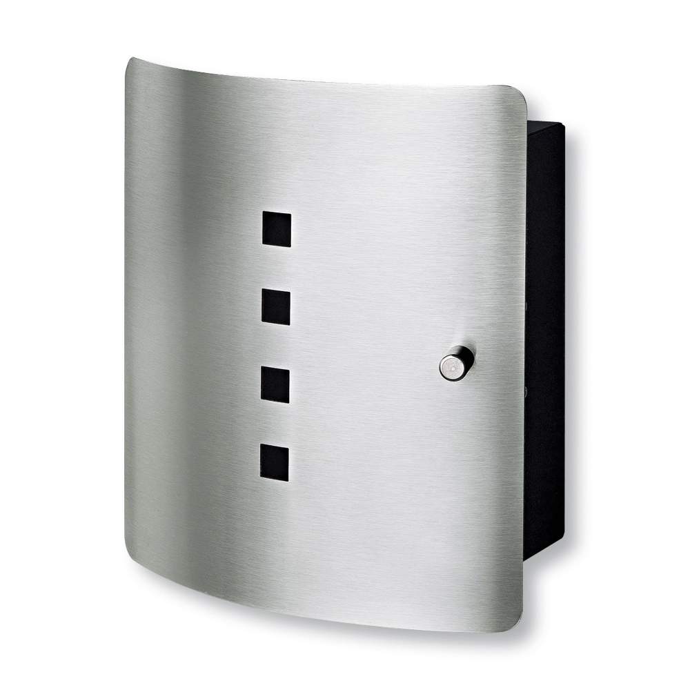 Cutie de chei cu usa din otel inoxidabil, Quad, 240 x 210 x 70 mm