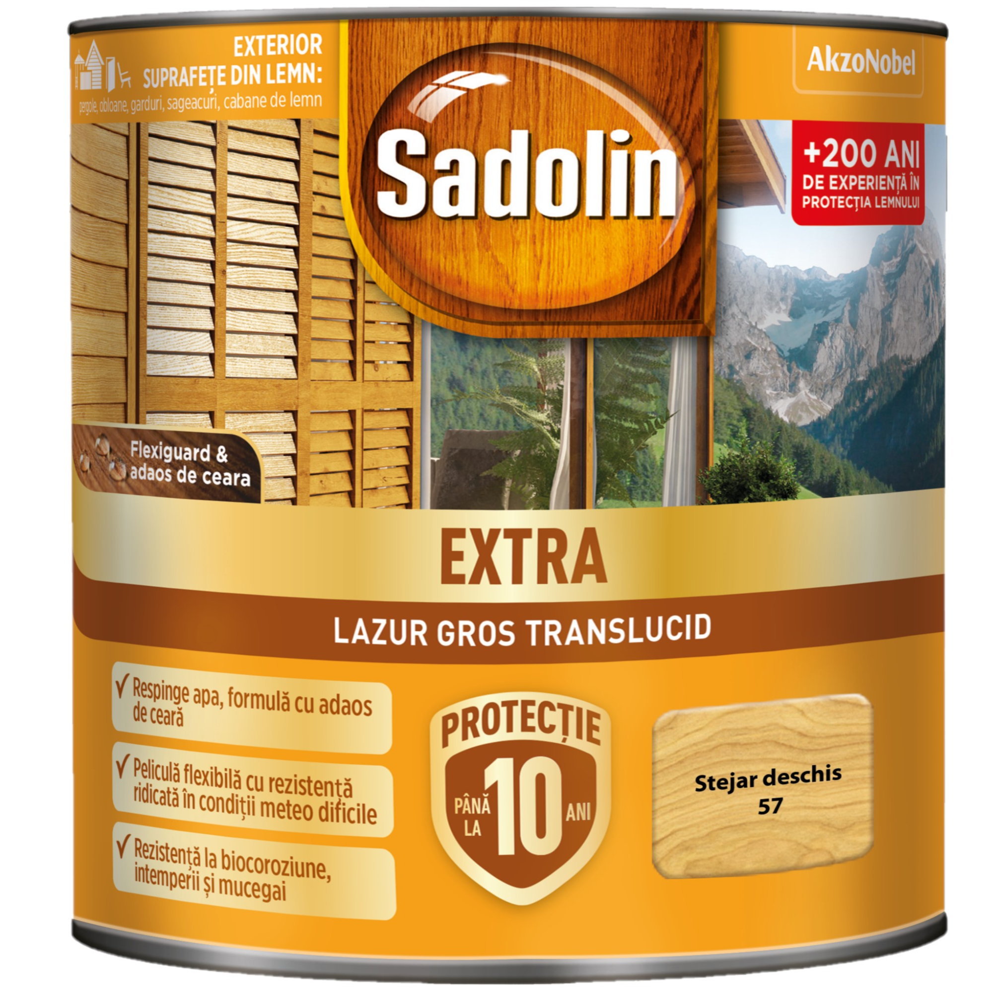 Lazura pentru lemn, Sadolin Extra, stejar deschis, exterior, 0.75 l
