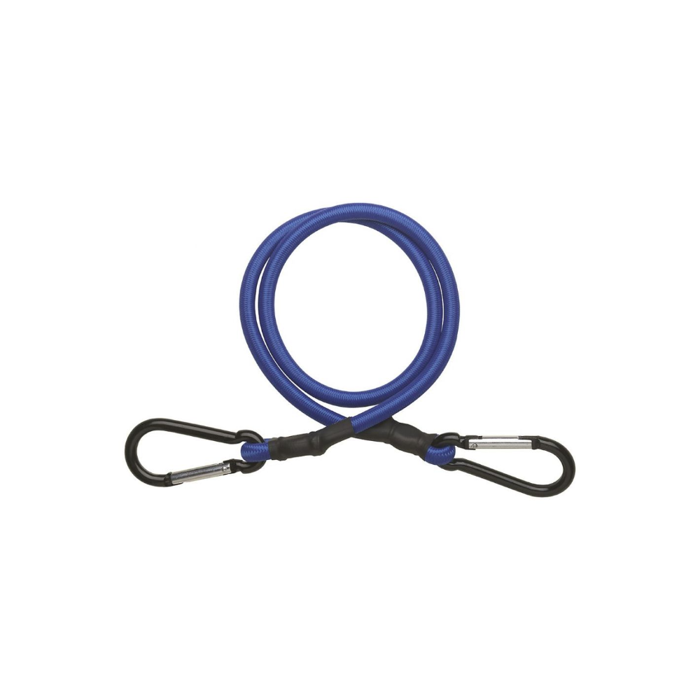 Cablu elastic cu carabina Thirard, albastru, grosime 8 mm, 80 cm