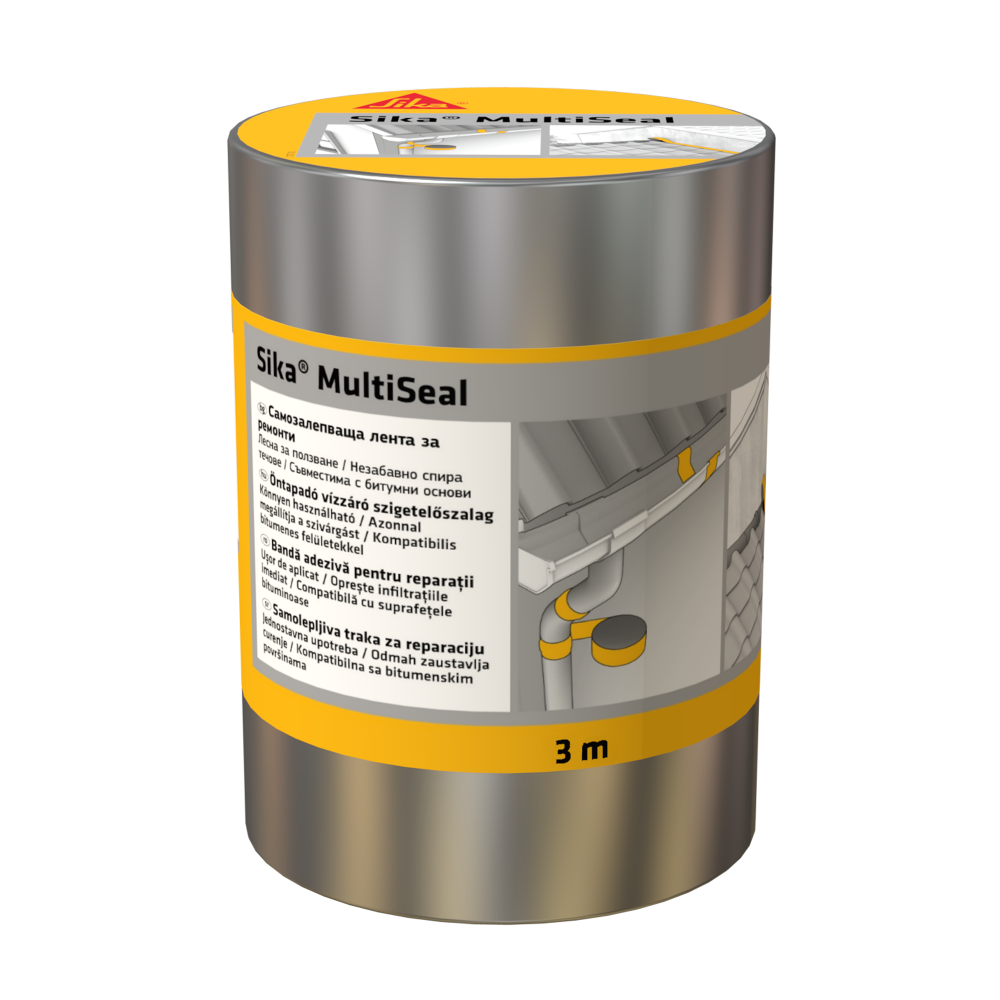 Banda bituminoasa autoadeziva pentru etansare Sika MultiSeal, aluminiu, 3 m x 200 mm