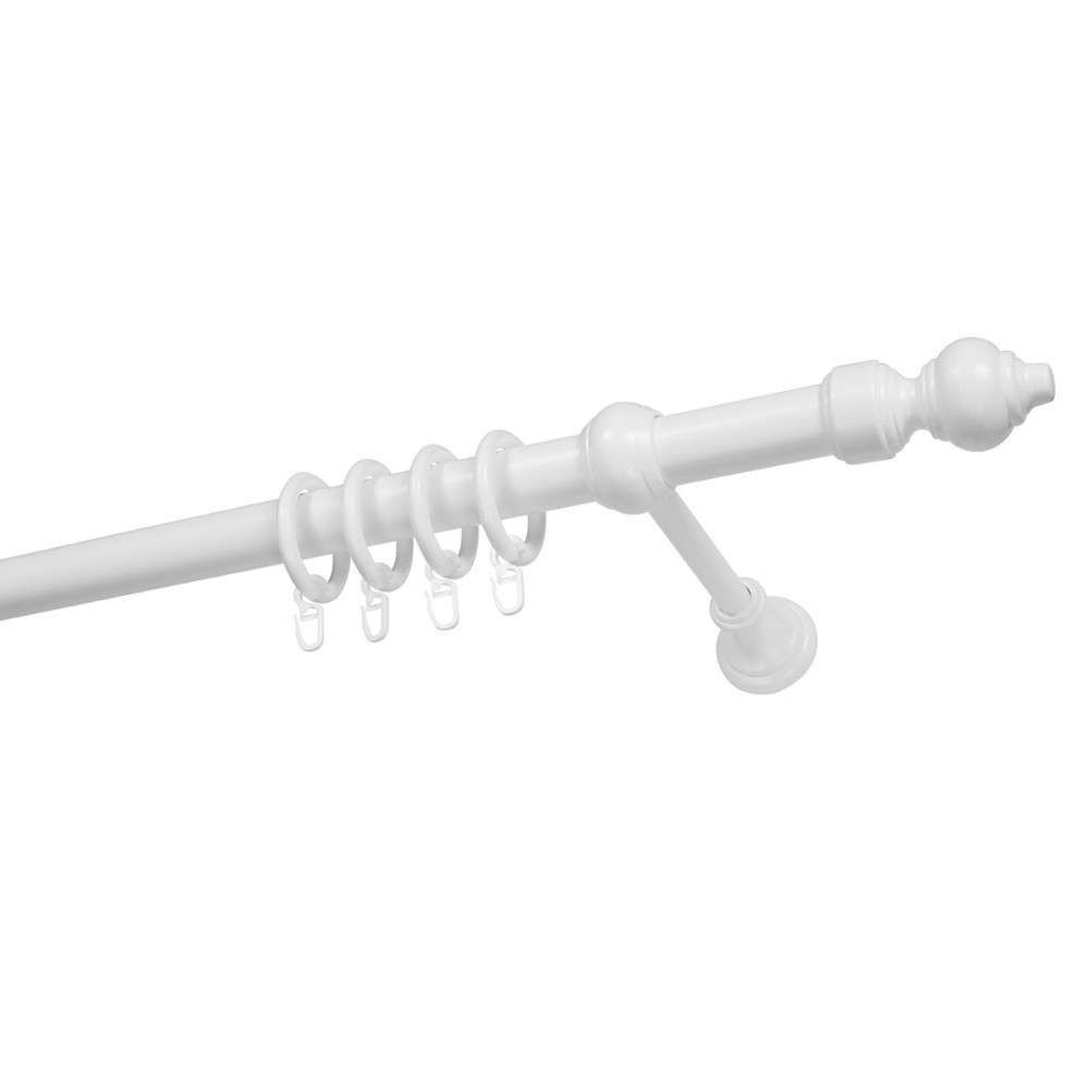 Galerie metalica infoliata Filigrano, alb, D 28 mm, 120 cm