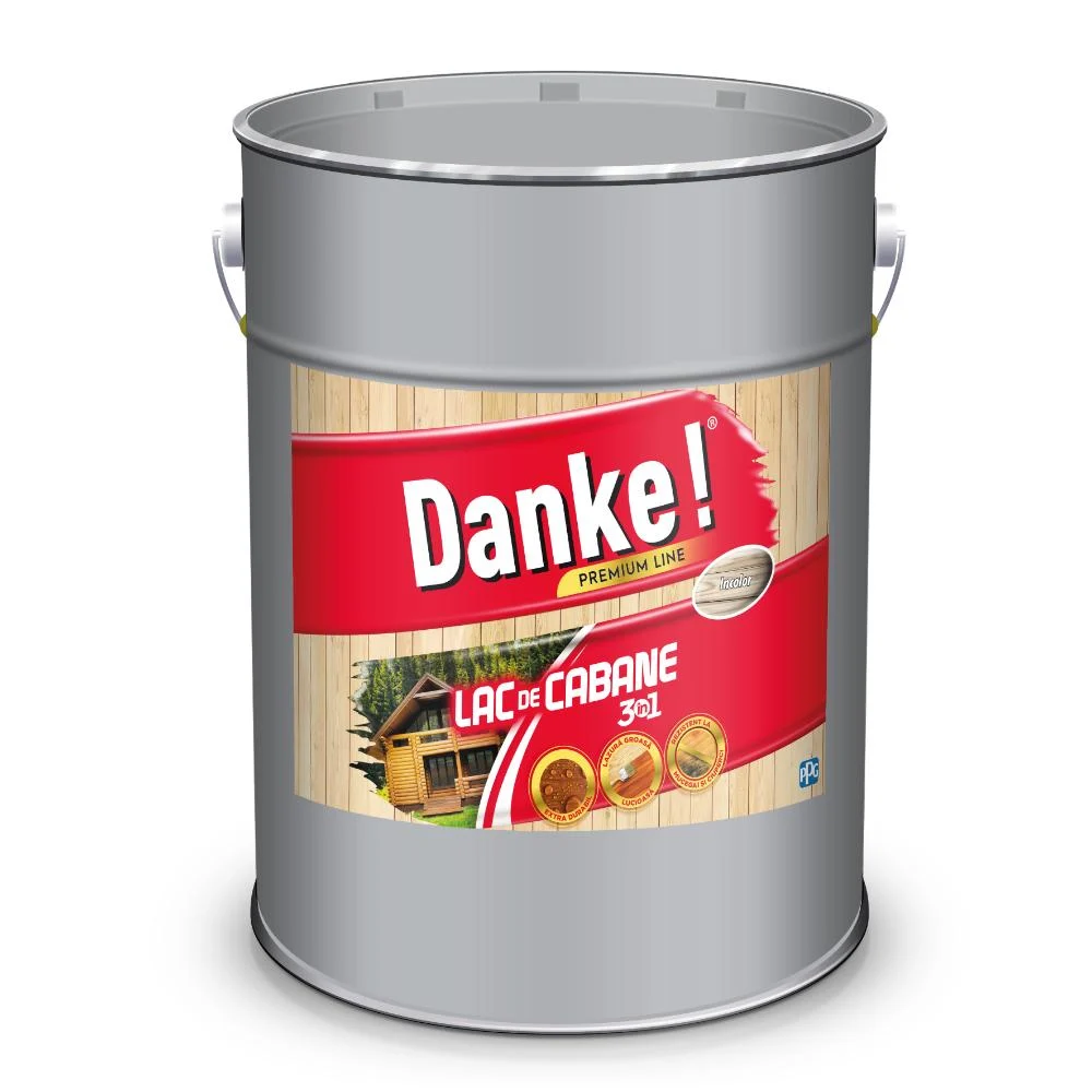 Lac pentru cabane 3 in 1 Danke, incolor, interior/exterior, 10 l