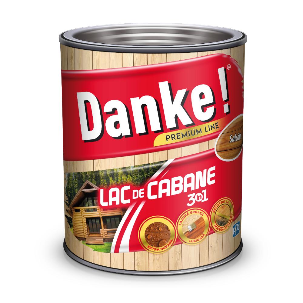 Lac pentru cabane 3 in 1, Danke, salcam, interior/exterior, 2.5 l
