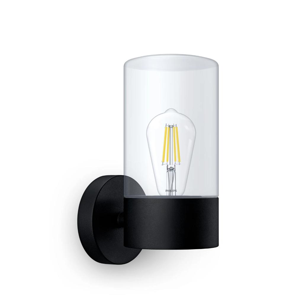 Aplica exterior Philips Flareon Max, 25 W, soclu E27 aluminiu, negru, IP44