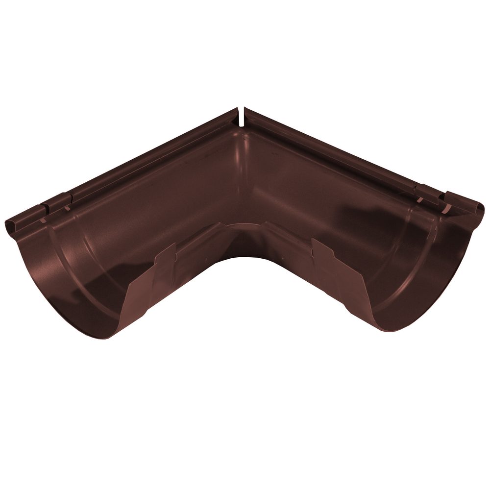 Coltar interior tip 1 jgheab Novatik Ronda, metal, diam. 125 mm, maro RAL 8017