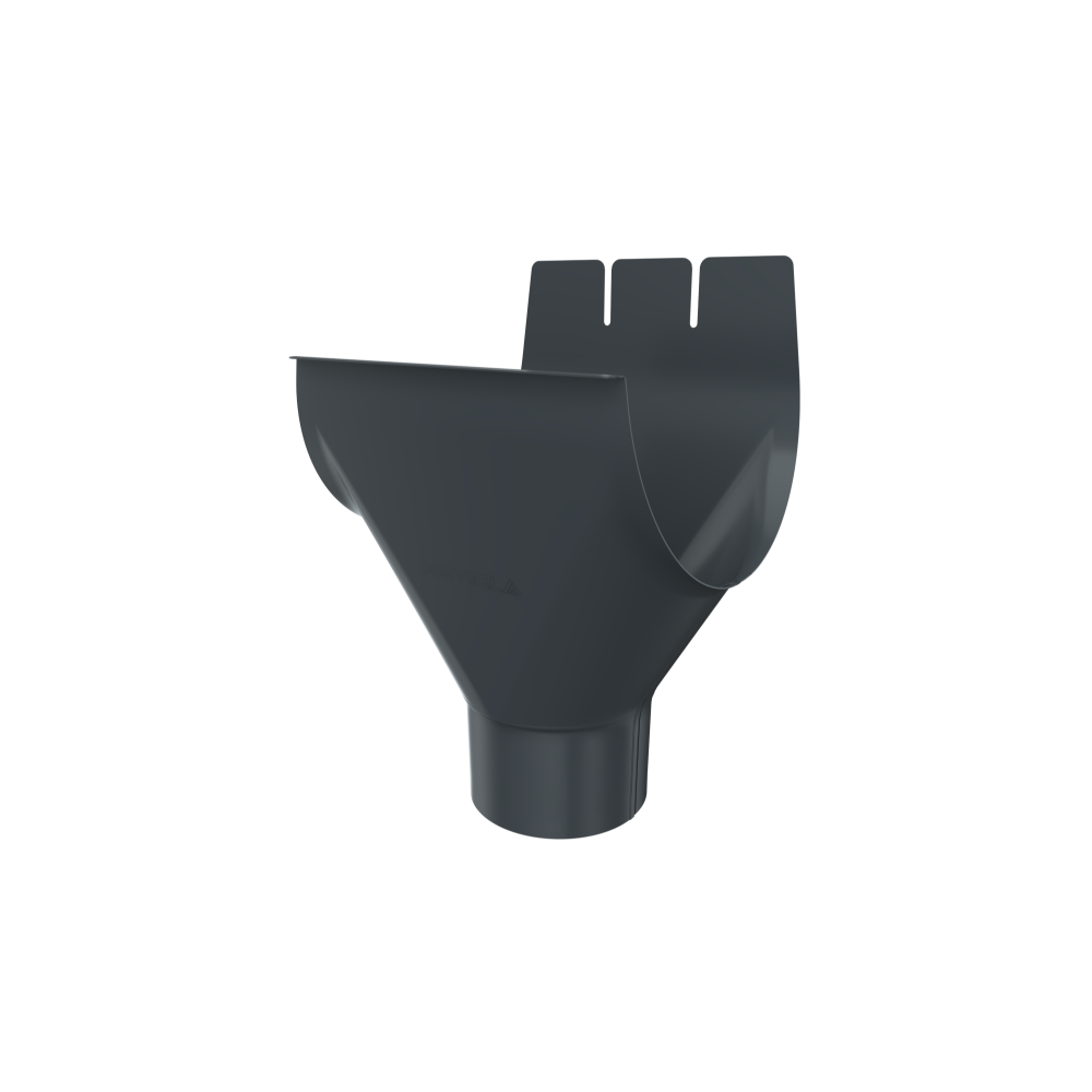 Racord jgheab Metigla, tabla otel, gri RAL 7016, diametru 165 mm, 88 mm