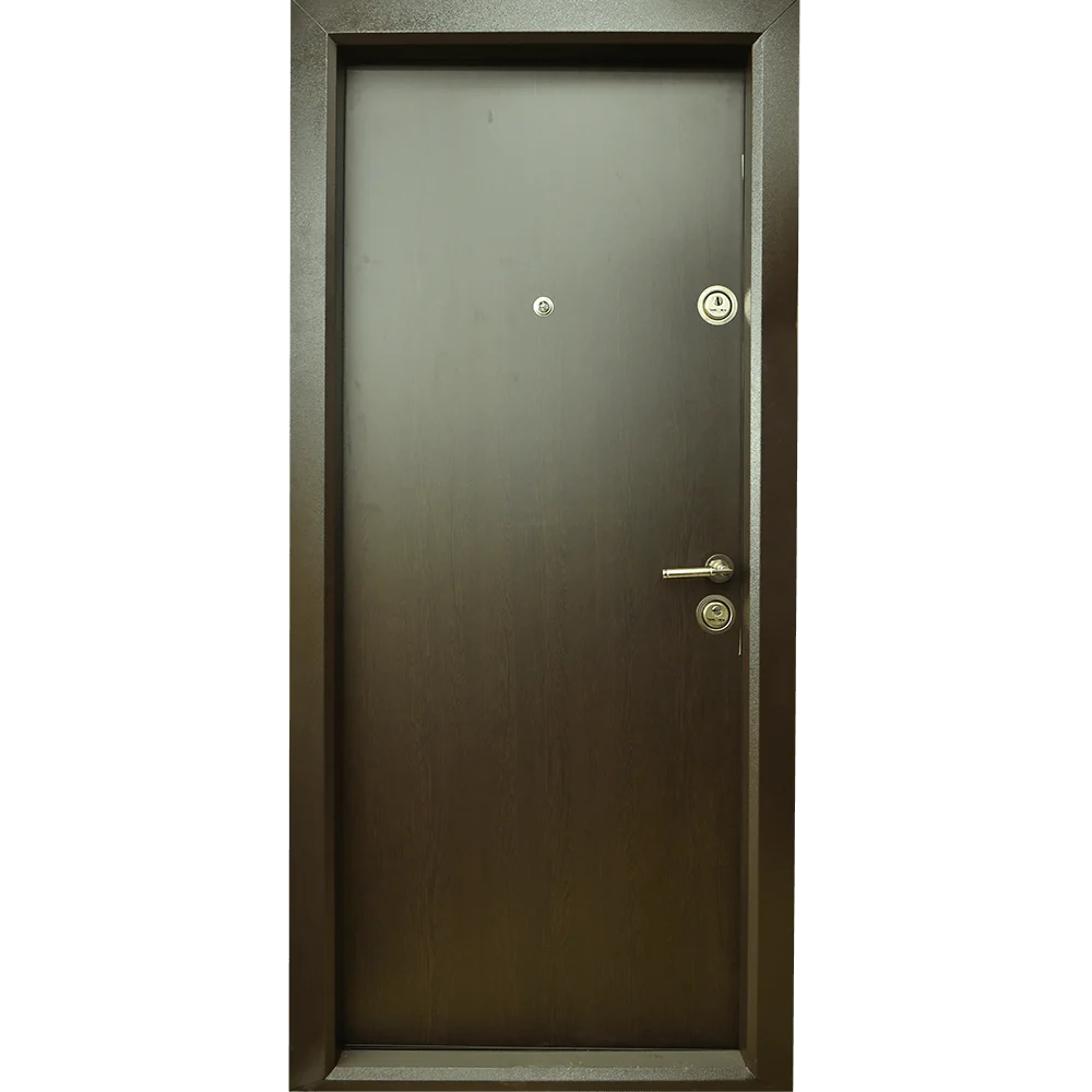 Usa metalica de intrare in apartament Arta Door 101, cu fete din MDF laminat, deschidere stanga, culoare wenge, 880 x 2010 mm