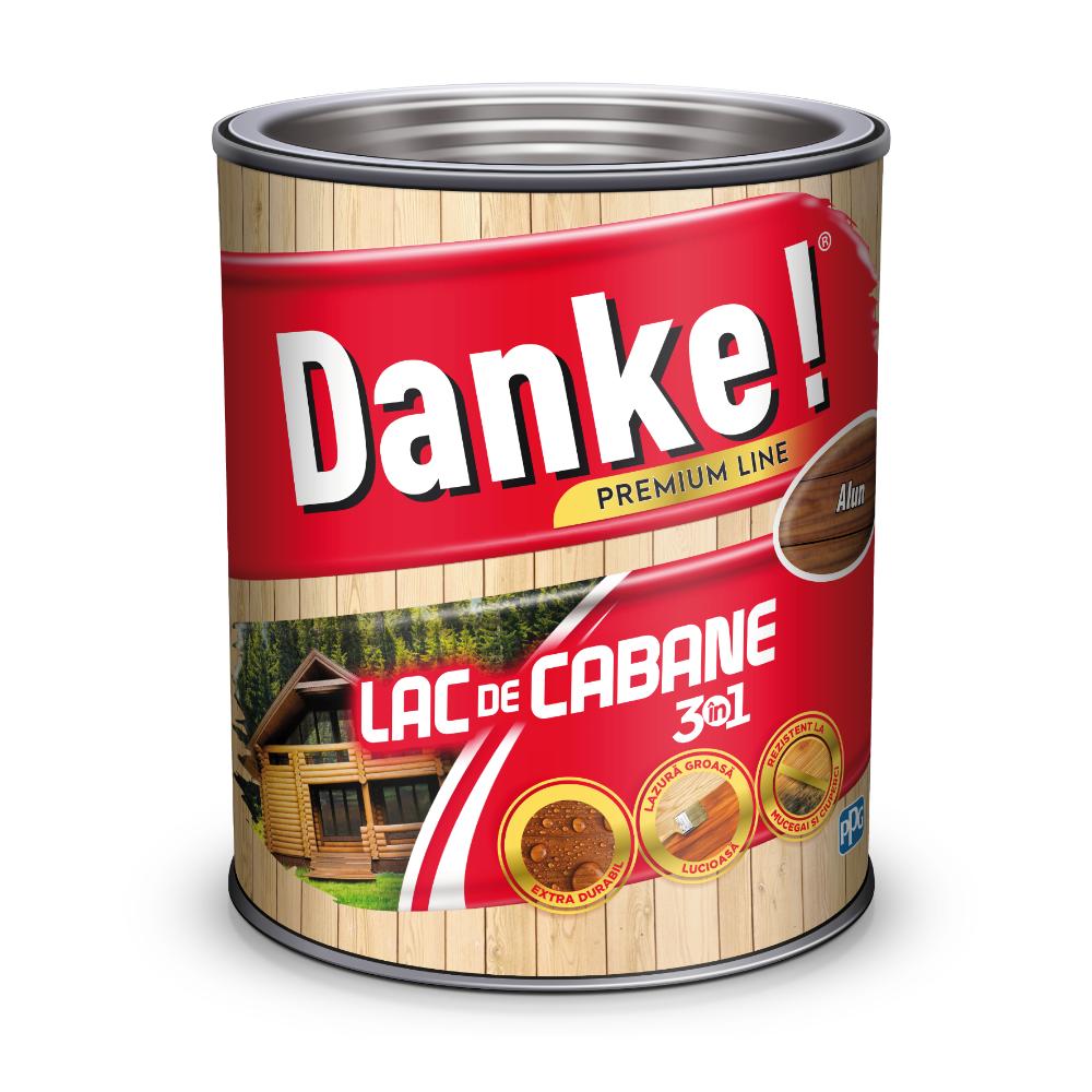 Lac pentru cabane 3 in 1, Danke, alun, interior/exterior, 2.5 l