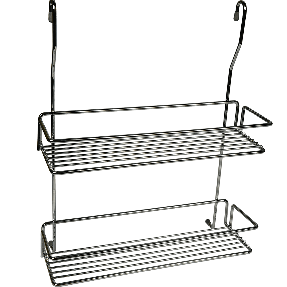 Suport recipiente condimente, fier cromat, 32 x 13,5 x 40 cm, 2 etaje