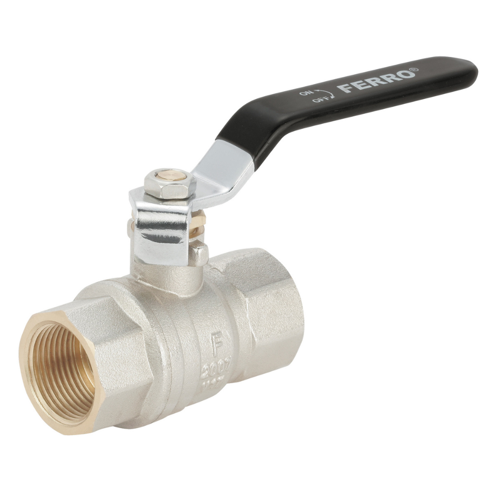 Robinet de trecere cu sfera si maner levier Ferro KPH4, filet interior-interior, 1 1/4