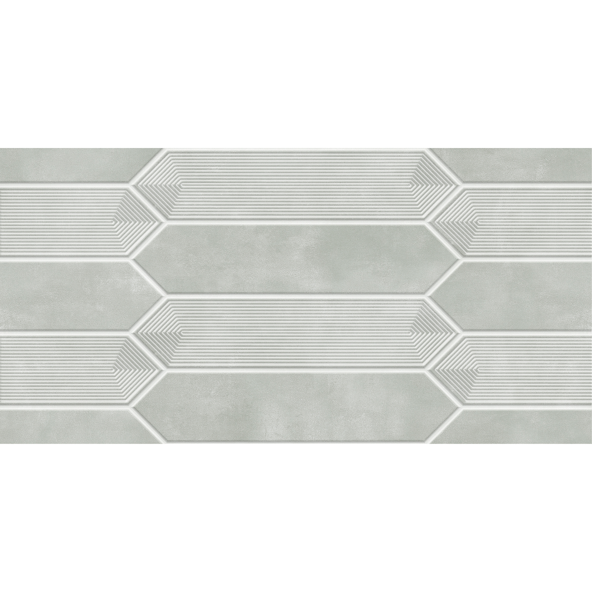 Faianta baie Huron B 22186-B, rectificata, aspect geometric in relief, finisaj lucios efect glue finish, 60 x 30 cm