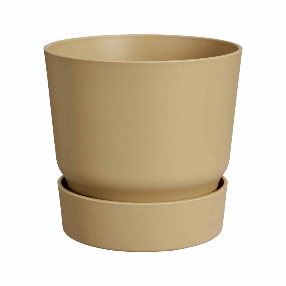 Ghiveci cu rezervor de apa Elho Greenville, plastic, nisip, diametru 20 cm