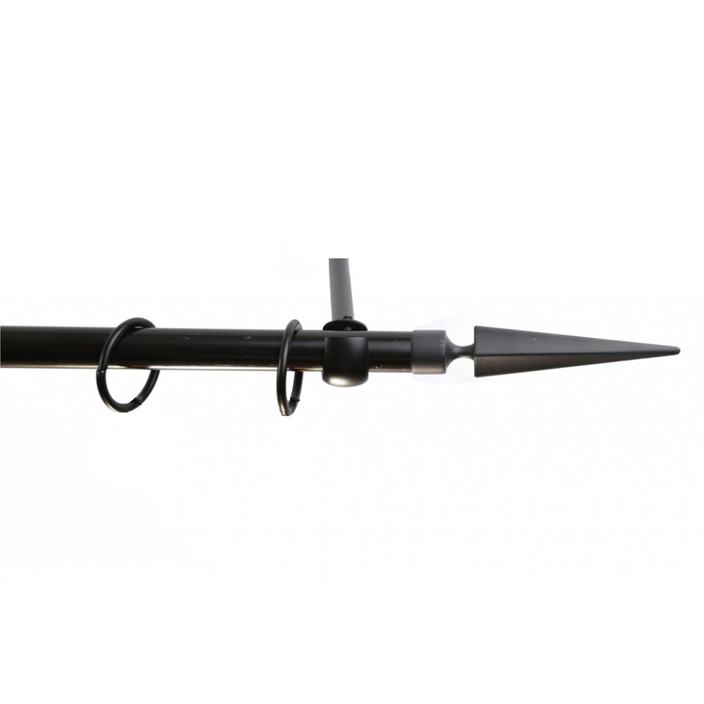 Galerie metalica cu capat sulita, diametru 16 mm, negru-auriu, 300 cm