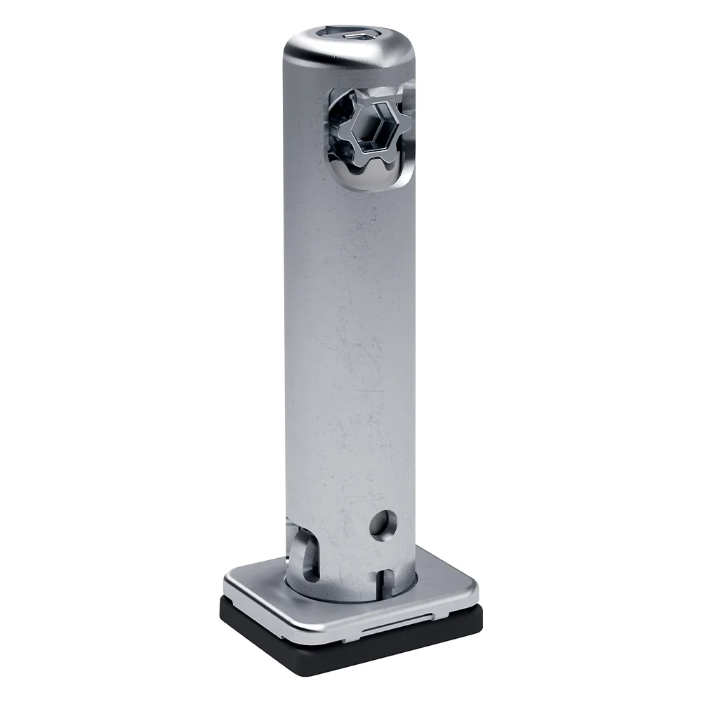Picior nivelare REKORD TECH, tabla, finisaj zincat, reglabil, 12 mm