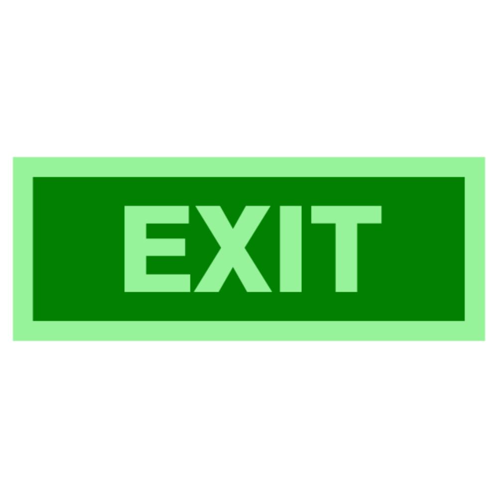 Indicator fotoluminoscent Exit, autocolant, 19.5 x 7.5 cm