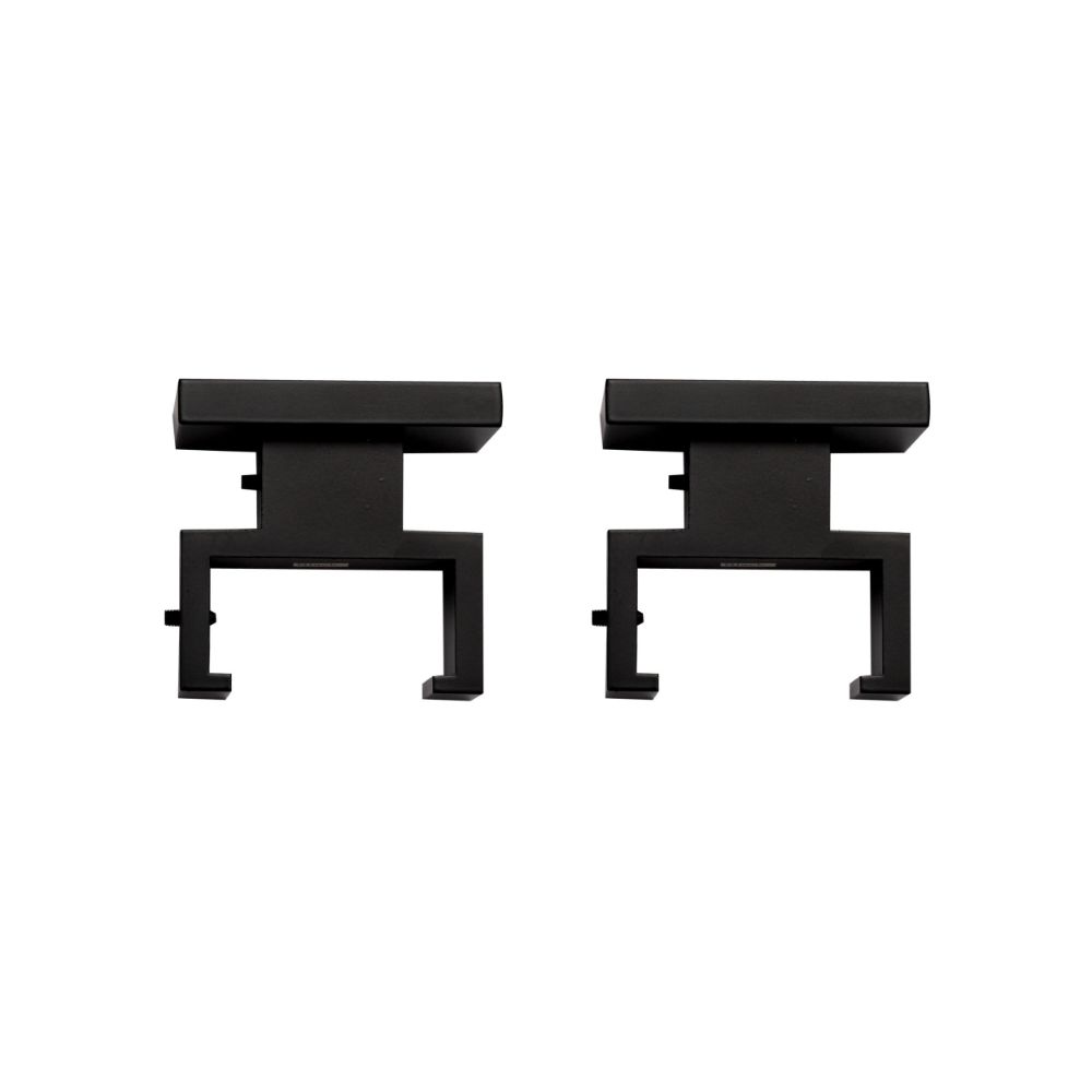 Consola pentru sina cu fixare pe tavan, metal, negru, mat