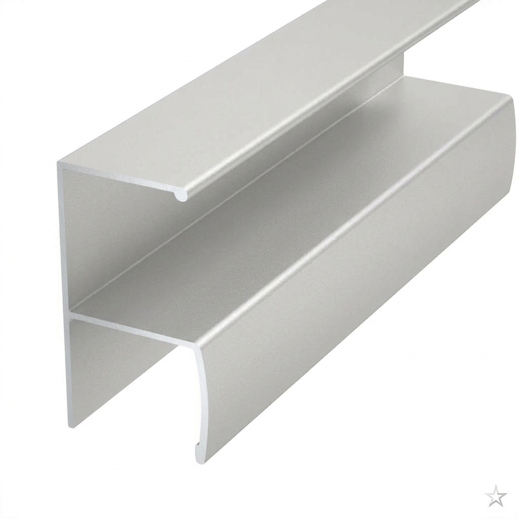 Profil maner Y Eco cu perie, aluminiu, anodizat mat, 2.5 m