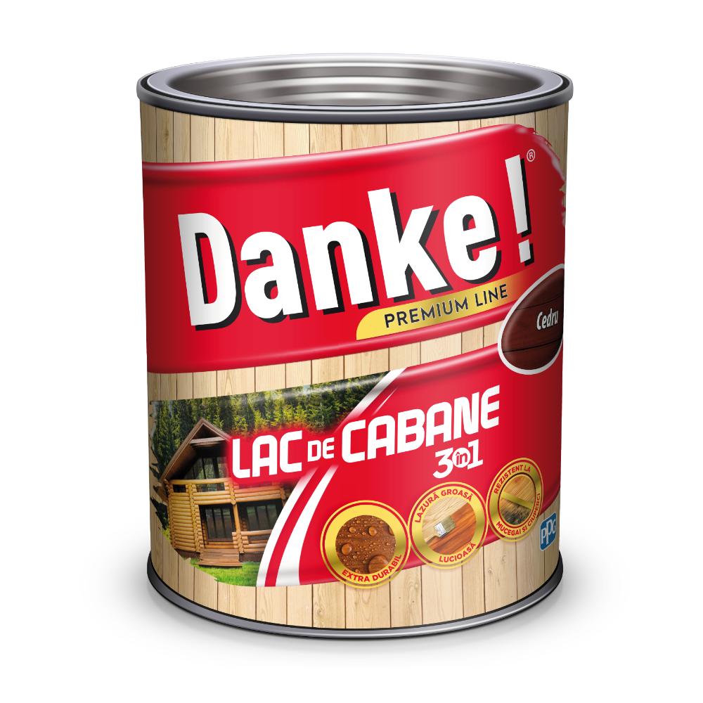 Lac pentru cabane 3 in 1, Danke, cedru, interior/exterior, 2.5 l