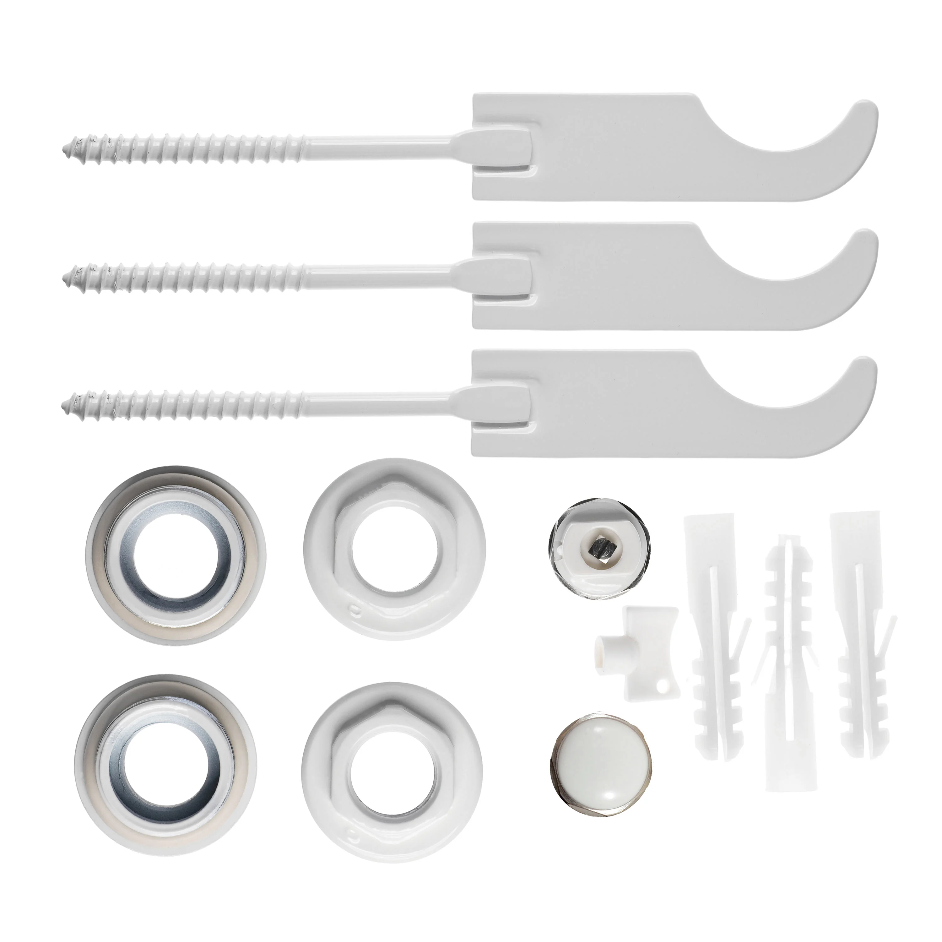 Set accesorii montaj calorifer aluminiu Ferro ZGG3B, alb