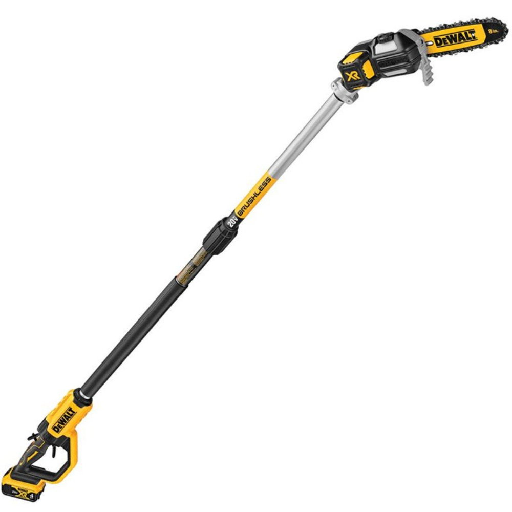 Ferastrau cu lant cu tija extensibila DeWalt, 20 V, lungime lant 20 cm