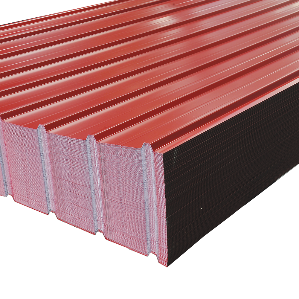 Tabla cutata zincata, rosu, H 12, 0.3 x 910 x 1500 mm