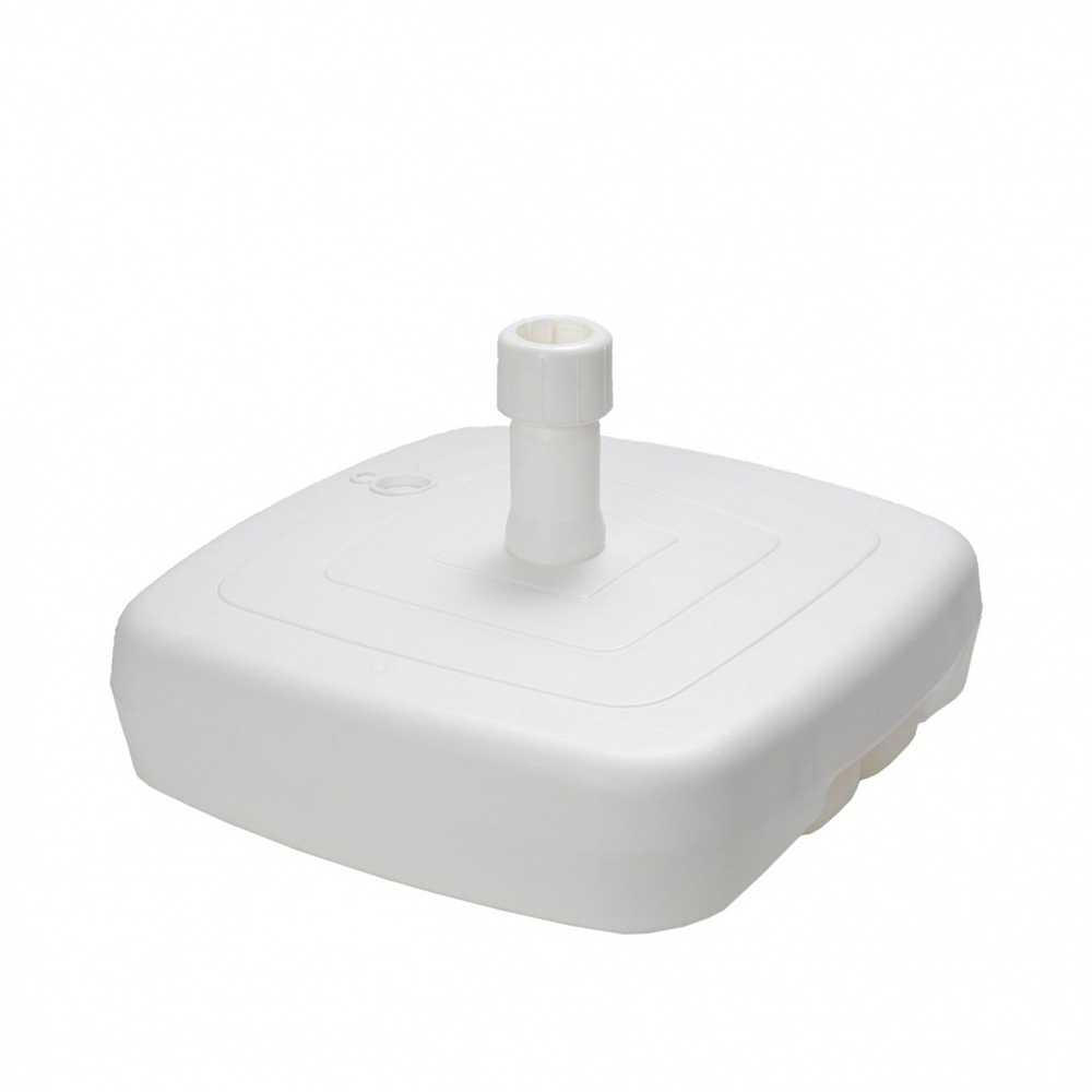 Suport umbrela, plastic, forma patrata, alb, 50 l, 58 x 58 x 35 cm