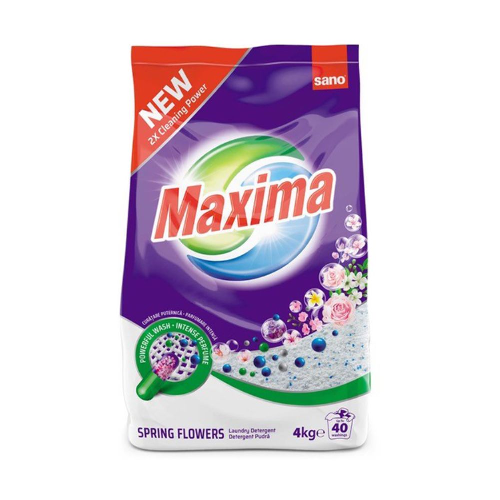 Detergent pudra Sano Spring Flowers, 40 spalari, 4 kg