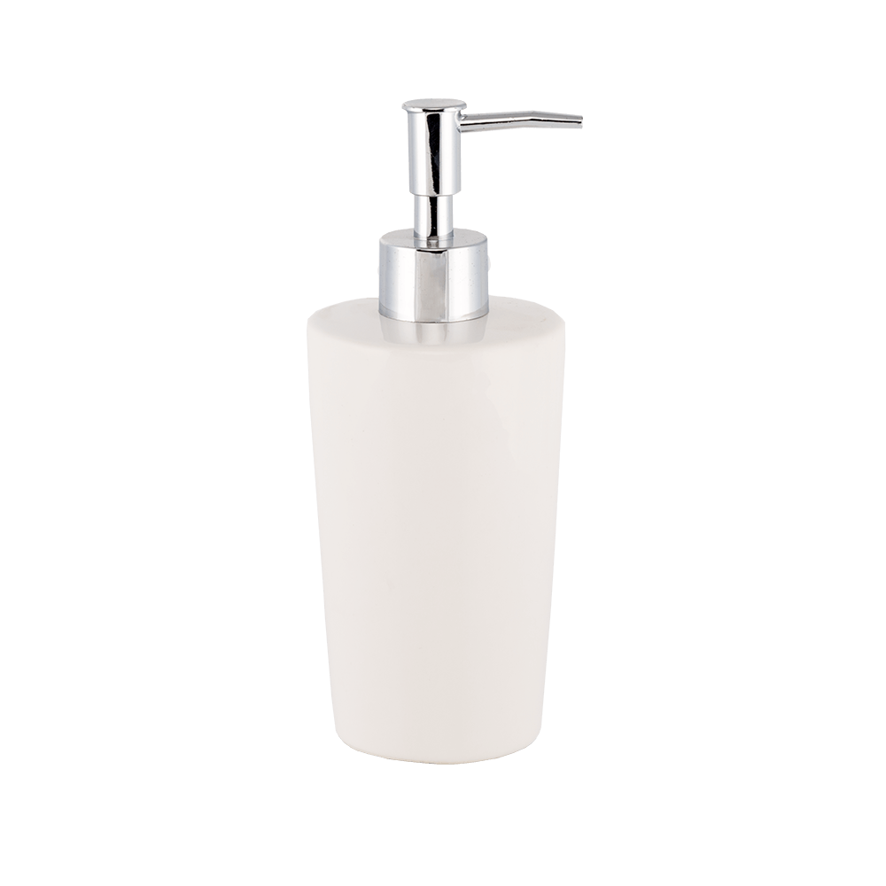 Dispenser sapun lichid Tatay Ronda, ceramica, alb, 13 cm