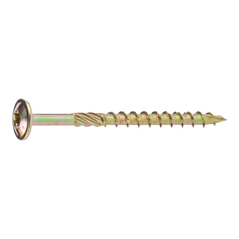 Surub dulgherie cap plat, otel zincat galben, TX30, 6 x 260 mm