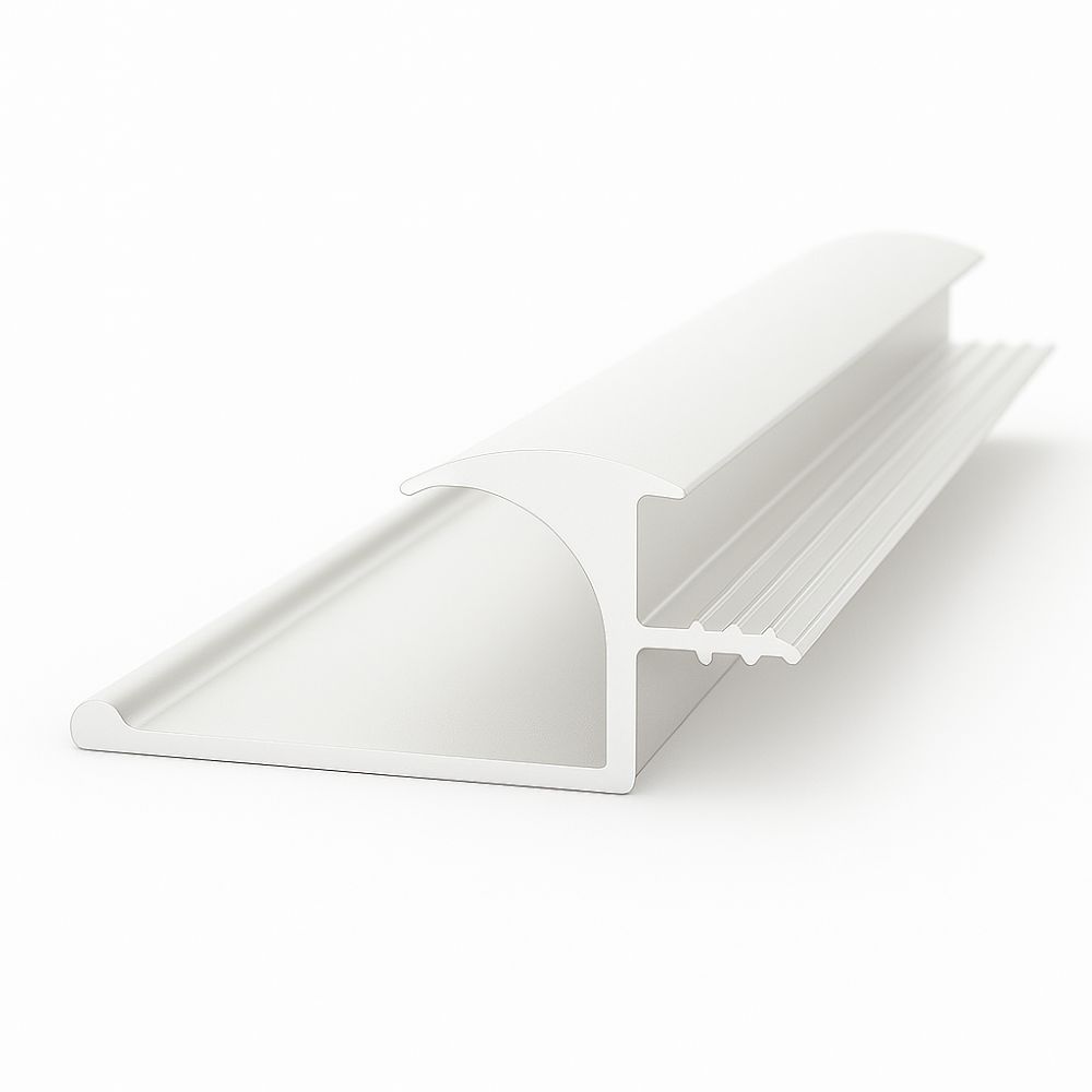 Profil J NLB, aluminiu, alb, 3 m