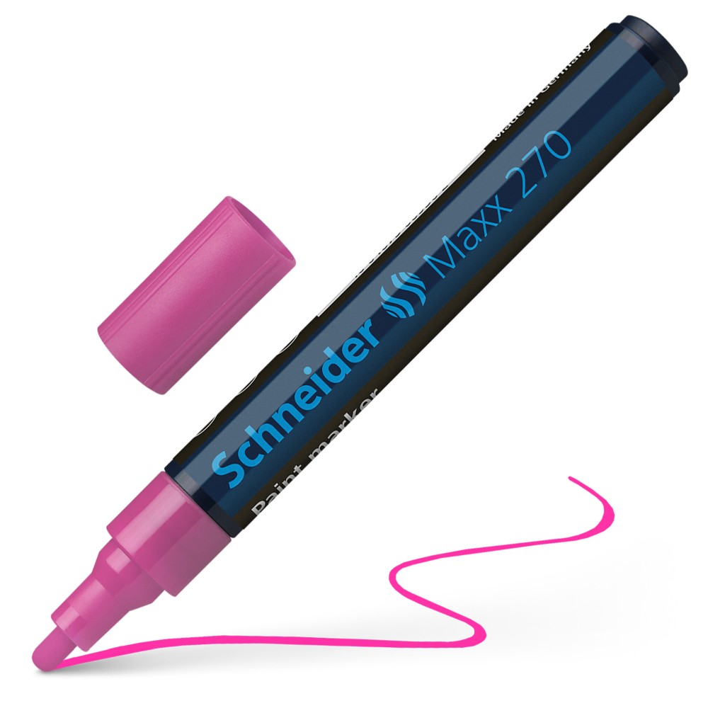 Marker cu vopsea Schneider 270, 1-3 mm, roz