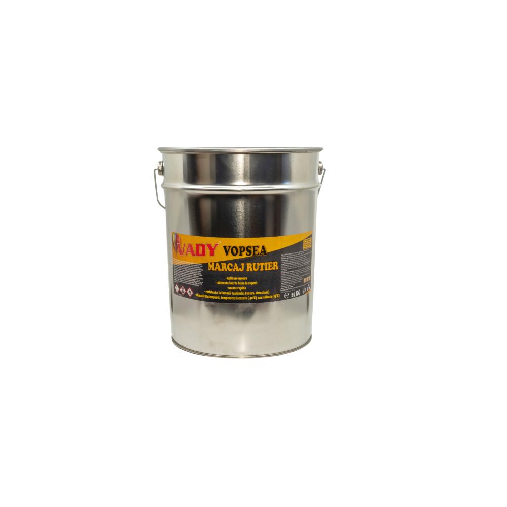 Vopsea acrilica in solventi organici pentru marcaj rutier Vady, alb, 25 kg