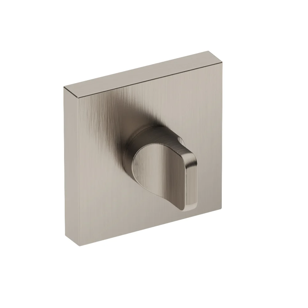 Rozeta pentru WC Gamet PLT26, patrata, zamac, nichel satinat, 52 x 52 mm