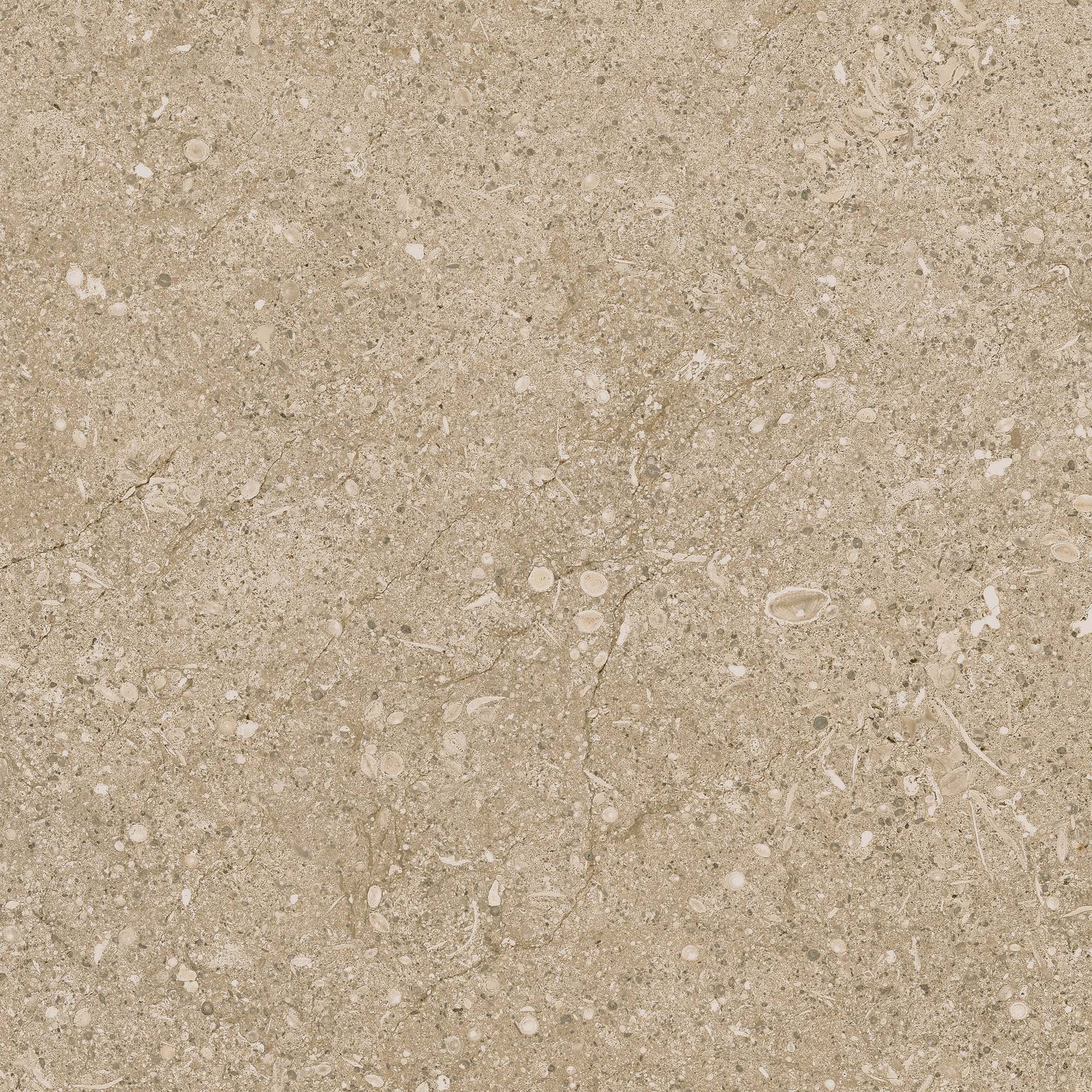 Gresie portelanata Kai Ceramics Greco bej, finisaj mat cu aspect de piatra, patrata, 33,3 x 33,3 cm