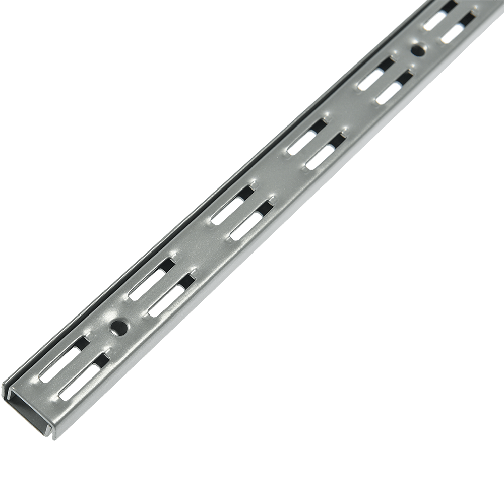 Vergea verticala, gri, H: 1000 mm, doua randuri de gauri